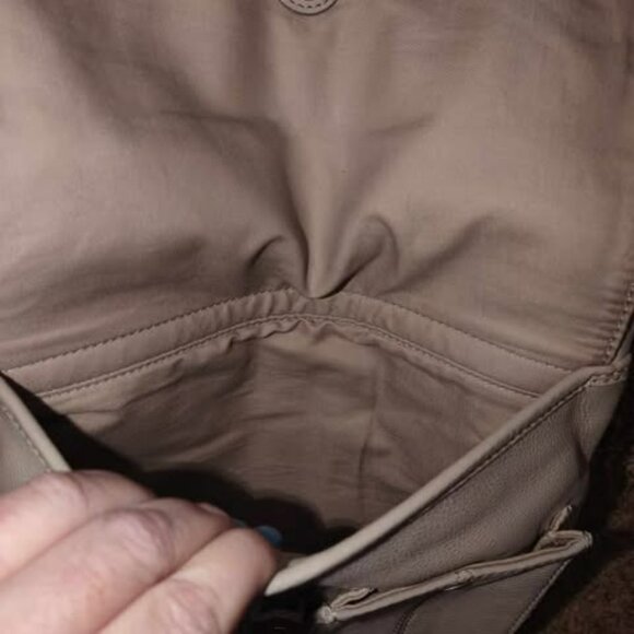 Slate gray fossil shoulder tote Crossbody Weekend Neutral Everyday Fashion Purse - Picture 8 of 14